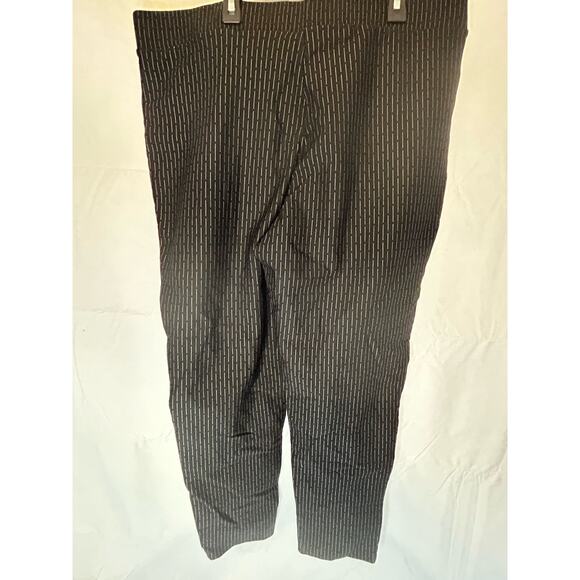 Women's 3X Pin Striped Pants Black GUC Classic Concepts 3XL XXXL - Picture 2 of 5